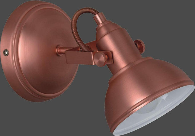 Living-Lighting-R80151029-Retro,-40-W,-senza-lampadine-,-diametro-13-cm-,Rame-[Classe-di-efficienza-energetica-A]
