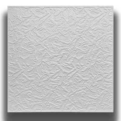 10 o 20mq (40 oppure 80 pezzi) di pannello decorativo a soffitto in polistirene compatto 50x50cm (spess. 1cm) LIZBONA