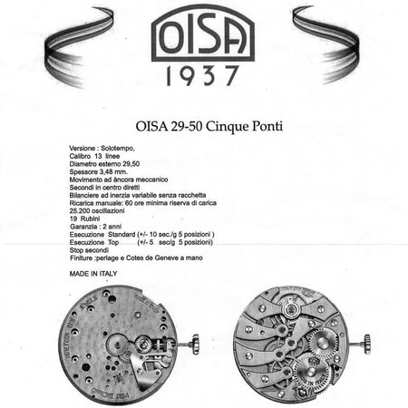 Locman Orologio Uomo Montecristo OISA 1937 meccanico Edizione Limitata N°308 di 370 esemplari