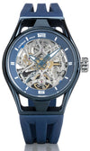 Locman Orologio Uomo Automatico Skeleton Montecristo Blu Orologio da Polso Uomo Meccanismo a Vista