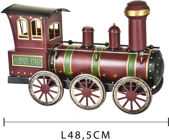 Locomotiva 40 led trenino natalizio in latta Rosso 48 cm decorazione natalizia Casa e cucina/Decorazioni per interni/Addobbi e decorazioni per ricorrenze/Decorazioni natalizie/Schiaccianoci MagiediNatale.it - Altamura, Commerciovirtuoso.it