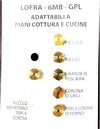 LOFRA SERIE UGELLI PIANO COTTURA CUCINE GAS 5 FUOCHI + FORNO- GAS GPL - 6MB Casa e cucina/Utensili da cucina/Bruciatori da cucina Rossi Ricambi - Venetico Marina, Commerciovirtuoso.it