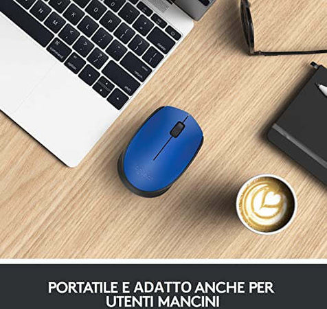 Logitech Mouse M171 Wireless Nero e blu 004640 Elettronica/Informatica/Accessori/Tastiere Mouse e periferiche di input/Mouse Scontolo.net - Potenza, Commerciovirtuoso.it