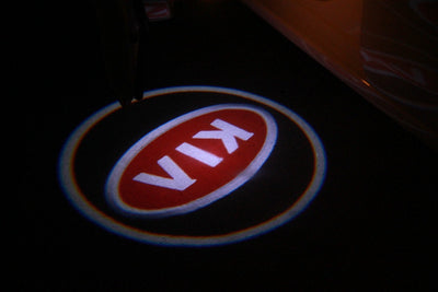 KIT LUCI LOGO PROIETTORE LED KIA SOTTOPORTA UNIVERSALE SENSORE MAGNETICO