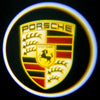 Luci Logo Led Proiettore Cortesia PORSCHE Adesivo Con Fili 5W 12V