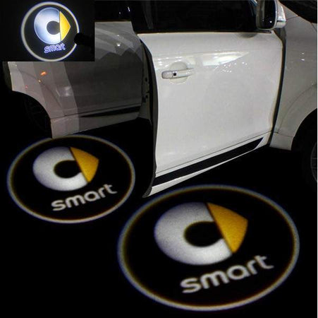 Logo Led Proiettore Sottoporta SMART 12V 5W Adesivo Cortesia Luci Universale Auto