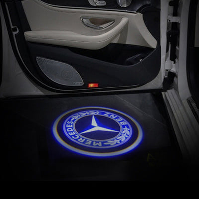 KIT LUCI LED LOGO PROIETTORE  MERCEDES BENZ A BATTERIA CON SENSORE MAGNETE