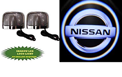 Logo Led Proiettore Sottoporta NISSAN 12V 5W Adesivo Cortesia Luci Universale Auto