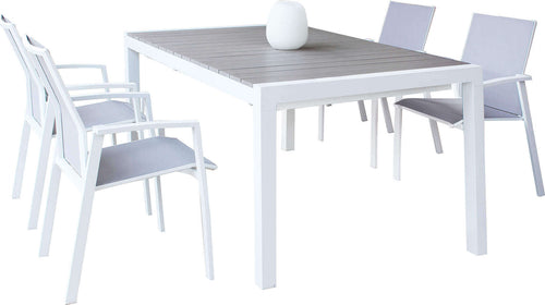 LOIS---set-tavolo-in-alluminio-cm-162/242x100x74-h-con-4-sedute-Bianco-Milani-Home