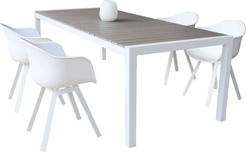 LOIS---set-tavolo-in-alluminio-cm-162/242x100x74-h-con-4-sedute-Bianco-Milani-Home
