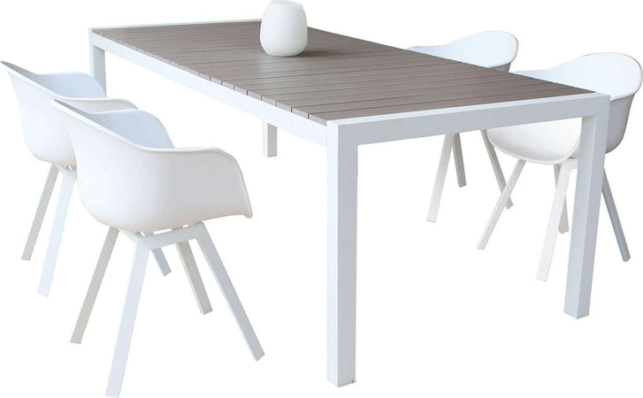 LOIS---set-tavolo-in-alluminio-cm-162/242x100x74-h-con-4-sedute-Bianco-Milani-Home