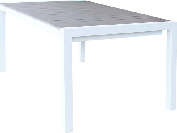 LOIS---set-tavolo-in-alluminio-cm-162/242x100x74-h-con-4-sedute-Bianco-Milani-Home