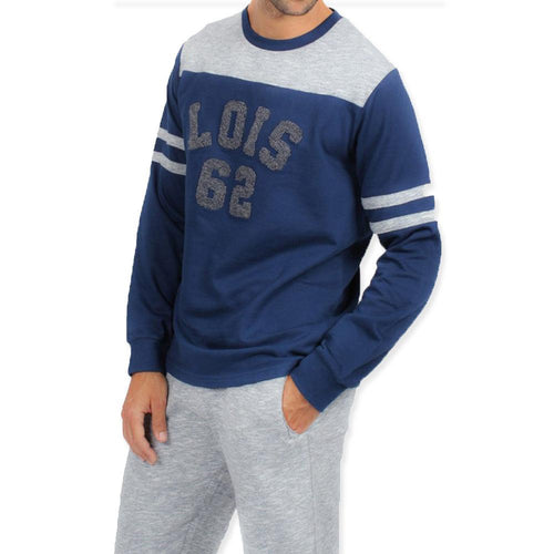 Lois Pigiama da Uomo invernale Cotone Felpa 54504 S34 - Passarelli Biancheria