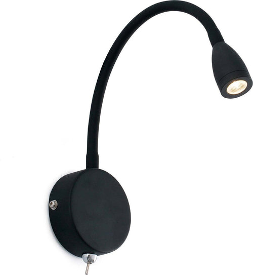 LOKE Lampada da parete lettore nera Illuminazione/Illuminazione per interni/Illuminazioni per pareti/Applique Led Mall Home - Napoli, Commerciovirtuoso.it