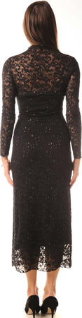 LOKITA-|-Abito-in-pizzo-floccato-lurex