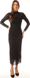 LOKITA-|-Abito-in-pizzo-floccato-lurex
