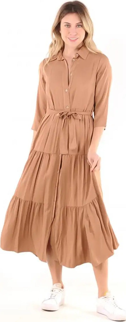 LOKITA | Abito lungo viscosa Moda/Donna/Abbigliamento/Vestiti/Lavoro You Store - Messina, Commerciovirtuoso.it
