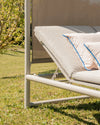 Lettino daybed Konnor baldacchino prendisole ad isola per giardino e piscina, reclinabile con tende