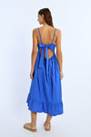 Abito Molly Bracken blu con spallinee scollatura dietro
