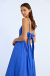 Abito Molly Bracken blu con spallinee scollatura dietro