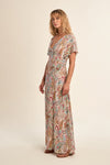 Max, abito fluido con stampa cashmere -Scollo a V