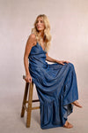 Abito Molly Bracken in denim scollo a v