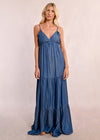 Abito Molly Bracken in denim scollo a v