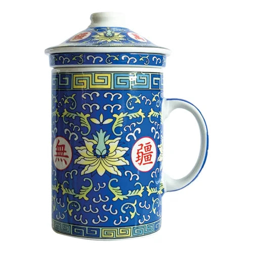 Infusiera in Porcellana Cinese con Filtro e Coperchio