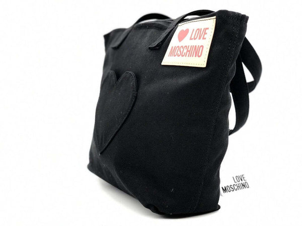LOVE MOSCHINO borsa donna demin nero small
