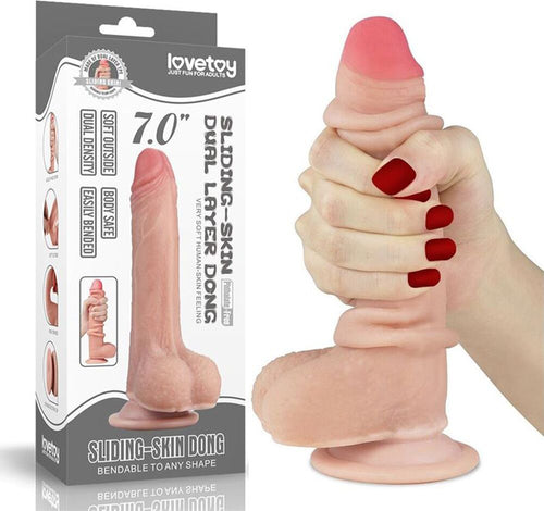 Lovetoy Dildo Con Pelle Scorrevole Fallo Iperrealistico con Ventosa e Testicoli 17.5 cm Salute e cura della persona/Erotismo e contraccezione/Sex toys/Dildo/Dildo realistici Kondorama - Martinsicuro, Commerciovirtuoso.it