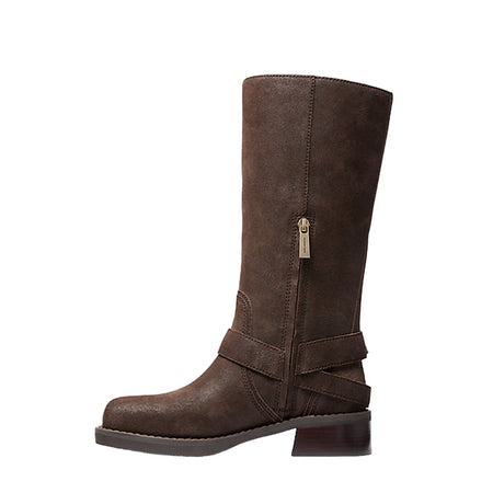 MICHAEL KORS stivali donna michael kors - crosby moto boot - marrone da donna
