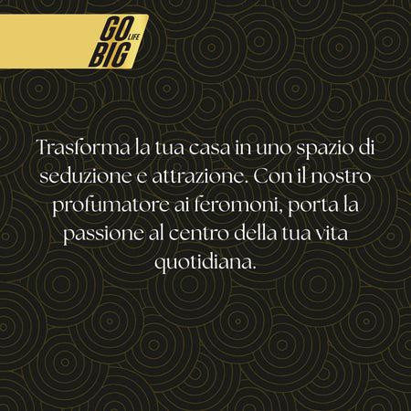 Gobig life profumatore ambiente e tessuti ai feromoni | fragranza seducente per lenzuola, divani e ambienti | aumenta l'attrazione e la passione in casa | diffusore elegante e accogliente