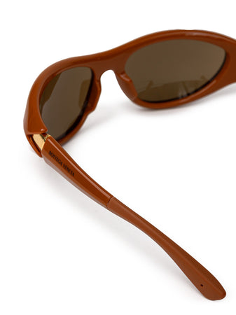 Bottega Veneta Occhiali da Sole in Acetato Marrone da donna