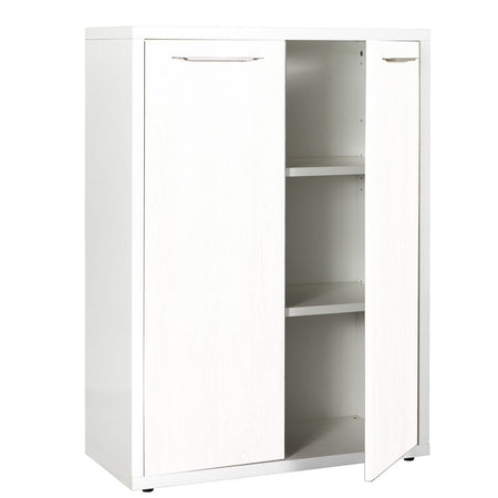 Libreria Bassa con 2 ante in legno da ufficio e cameretta arredamento "Made in Italy"