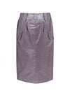 Tom Ford Gonna Lurex in Eco-Pelle Viola da donna