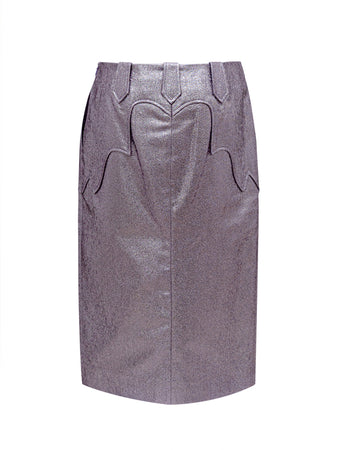 Tom Ford Gonna Lurex in Eco-Pelle Viola da donna