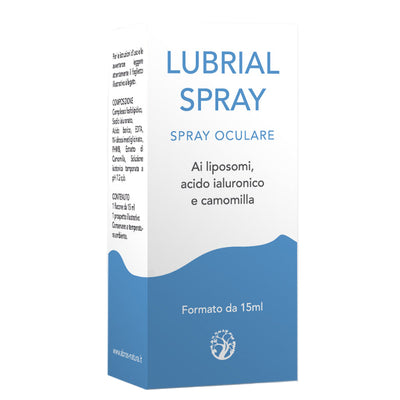 Spray Oculare Leintivo con Acido Ialuronico e Camomilla Lacrima Artificiale Lubrial  15 Ml