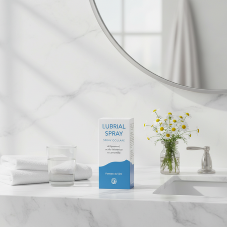 Spray Oculare Leintivo con Acido Ialuronico e Camomilla Lacrima Artificiale Lubrial  15 Ml