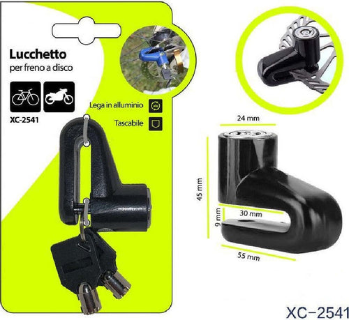Lucchetto Blocco Per Freno A Disco Antifurto Per Moto Bicicletta Chiavi Xc-2541 Auto e Moto > Sport e Tempo Libero > Ciclismo > Antifurto per Bici > Sport > Moto > Antifurto Moto Trade Shop italia - Napoli, Commerciovirtuoso.it