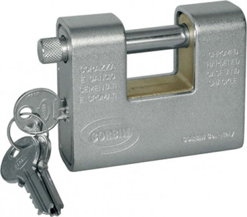 LUCCHETTO CORAZZATO ACCIAIO CORBIN MM 60 / 80 / 90 Fai da te/Sicurezza e protezione/Lucchetti e cerniere/Lucchetti con chiave Trade Shop italia - Napoli, Commerciovirtuoso.it