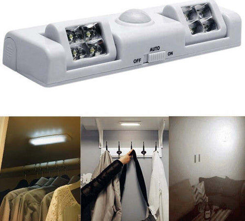 Luce A Led Con 8 Led Sensore Di Movimento Armadio Cantina Casa Cassetto Hj-1808 Illuminazione/Illuminazione per interni/Illuminazione speciale/Luci notturne Trade Shop italia - Napoli, Commerciovirtuoso.it