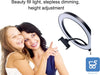 Luce ad Anello Ring Light con Mini Treppiede Supporto Smartphone Dimmerabile Diametro 20 cm USB