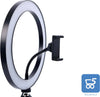 Luce ad Anello Ring Light con Mini Treppiede Supporto Smartphone Dimmerabile Diametro 20 cm USB