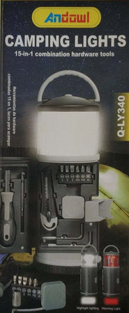 Luce Da Campeggio 15in1 Portatile Per Esterni Con Kit Di Attrezzi Combo Q-ly340 Sport e tempo libero/Attività ricreative all'aperto/Camping e outdoor/Illuminazione/Lanterne/Lanterne elettriche Trade Shop italia - Napoli, Commerciovirtuoso.it