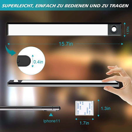 Luce Di Sicurezza Led Batteria Ricaricabile Sensore Movimento Magnetica Q-led80 Illuminazione/Illuminazione per interni/Illuminazione speciale/Luci notturne Trade Shop italia - Napoli, Commerciovirtuoso.it