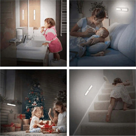 Luce Di Sicurezza Led Batteria Ricaricabile Sensore Movimento Magnetica Q-led80 Illuminazione/Illuminazione per interni/Illuminazione speciale/Luci notturne Trade Shop italia - Napoli, Commerciovirtuoso.it