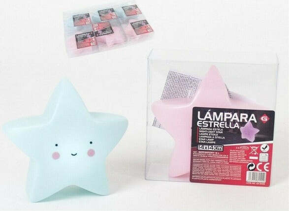 Luce-Lampada-Notturna-Bambini-Bimbi-Dolce-Sonno-A-Forma-Di-Stella-14x14cm