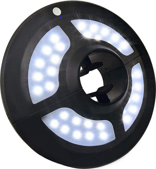 Luce LED a Batteria e USB per Pali Ombrelloni Campeggio Giardino 36 Led 8000 K 5V 1A 120lm o 400 LM, 2 Livelli di Luminosità