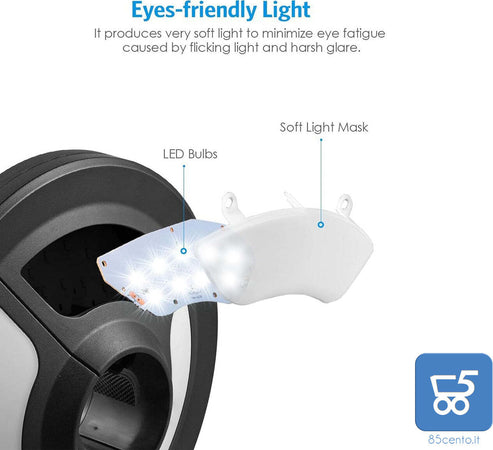 Luce LED a Batteria e USB per Pali Ombrelloni Campeggio Giardino 36 Led 8000 K 5V 1A 120lm o 400 LM, 2 Livelli di Luminosità