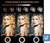Luce Led ad anello con Treppiede Estensibile Regolabile con supporto Smartphone 3 Colori luce calda naturale fredda - Selfie Tik Tok Dirette Streaming